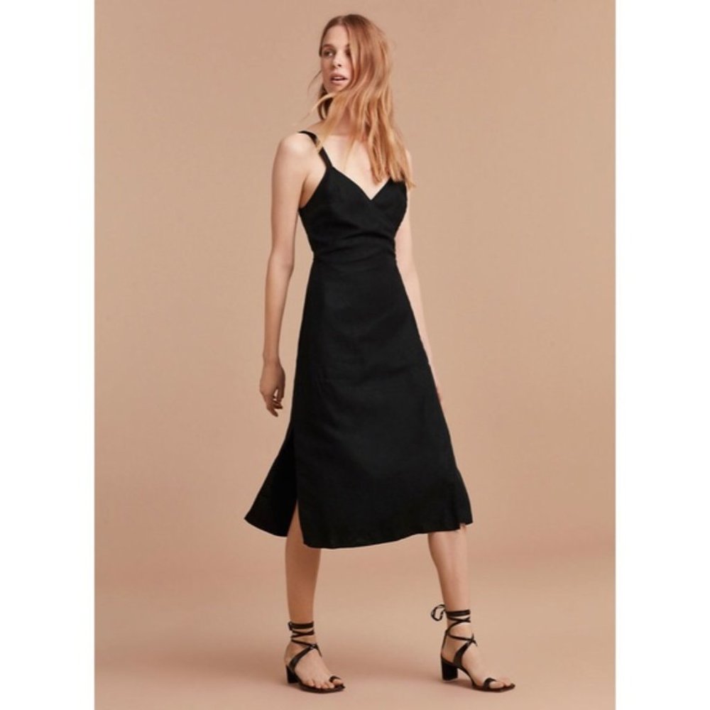 Aritzia Wilfred Astere Dress in Black Linen